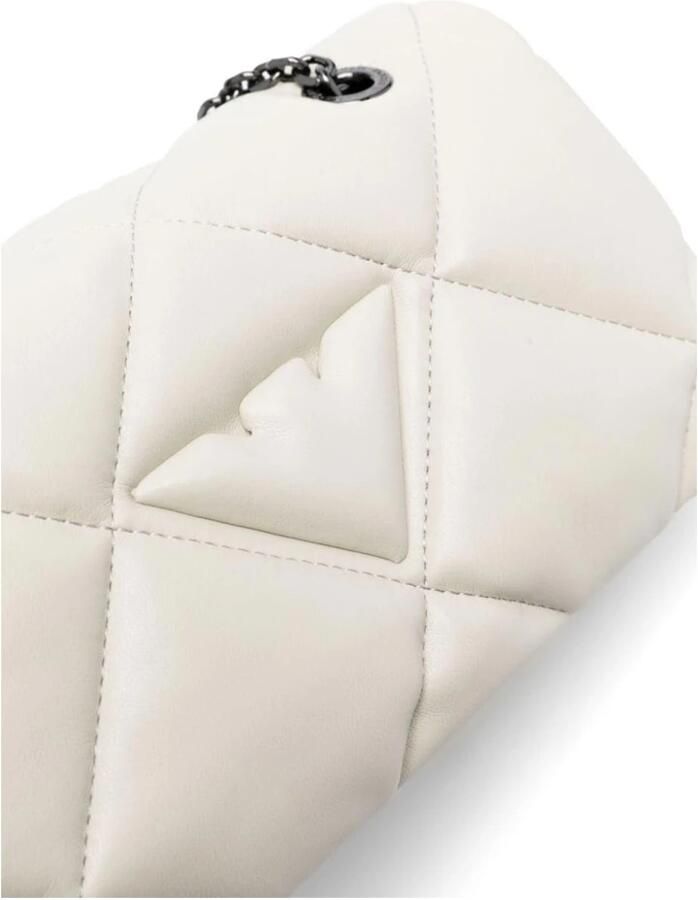 Emporio Armani Witte Matelassé Tas met Metalen Schouderband White Dames - Foto 2
