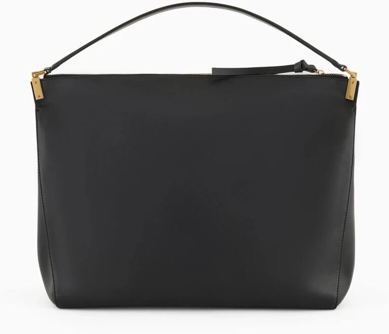 Emporio Armani Glad leren enkele handvat zwarte tas Black Dames - Foto 5