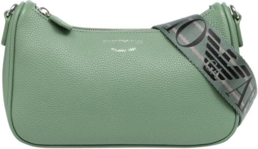 Emporio Armani Baguette Tas met Hertenprint Afwerking Green Dames - Foto 7
