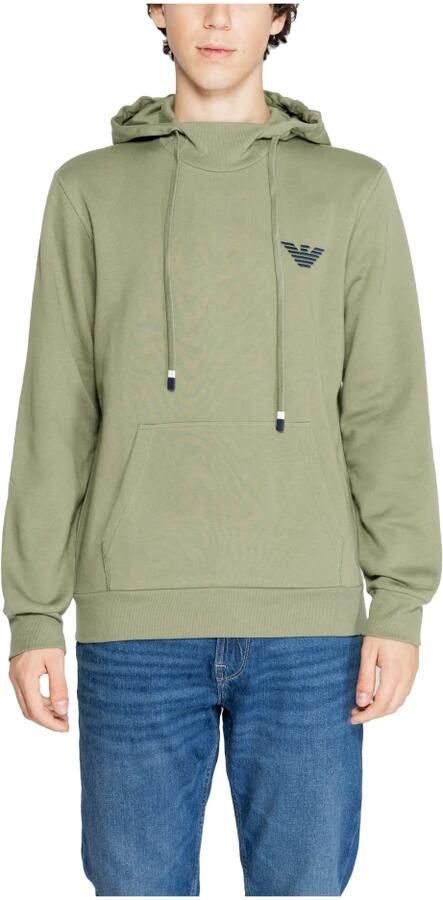 Emporio Armani Groene Katoenmix Sweater Heren Herfst Winter Green Heren