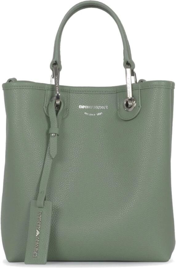 Emporio Armani Groene Shoppingtas met Verstelbare Band en Afneembare Pouch Green Dames