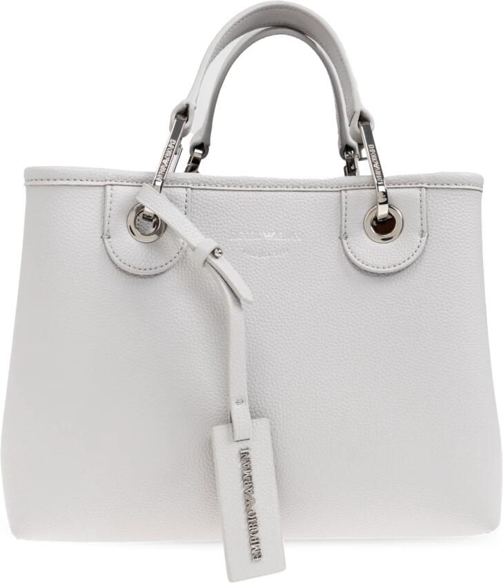 Emporio Armani Shoppers & Totes Myea Perla Tobacco Small Shopping Bag in grijs