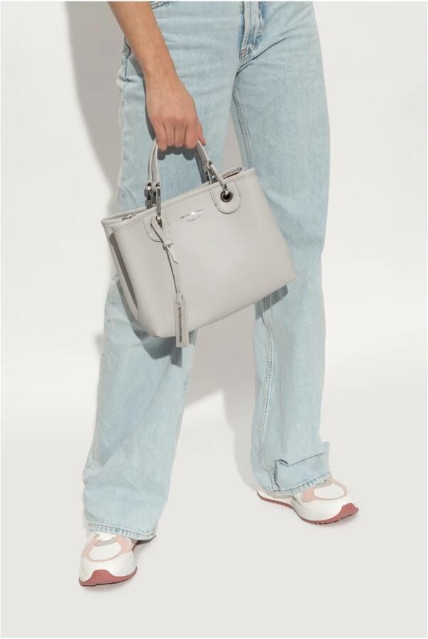 Emporio Armani Shoppers & Totes Myea Perla Tobacco Small Shopping Bag in grijs - Foto 5