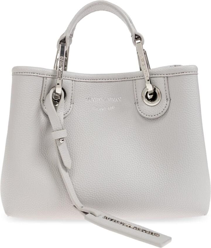 Emporio Armani Shoppers & Totes Myea Perla Tobacco Mini Shopping Bag in grijs
