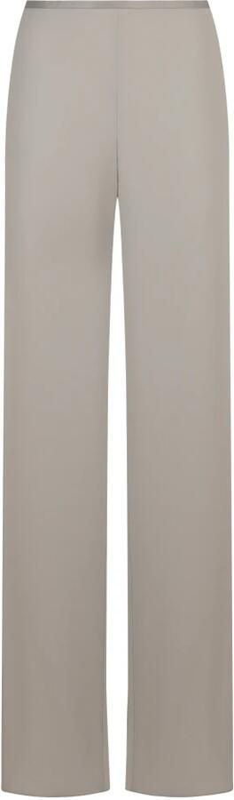 Emporio Armani Hoge Taille Crepe Wijde Broek Gray Dames