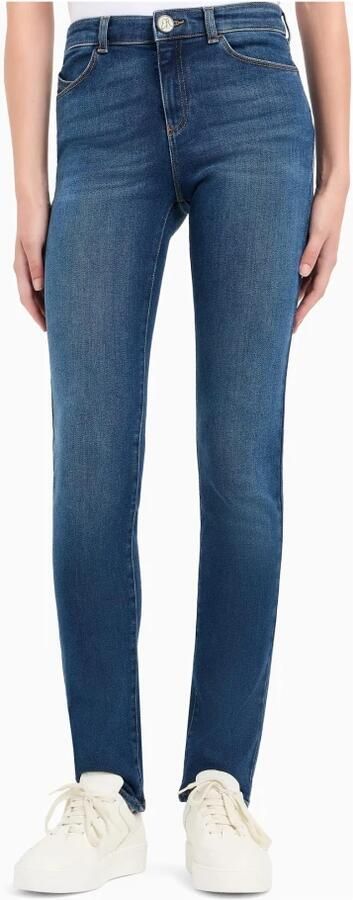 Emporio Armani Hoge Taille Skinny Jeans Blue Dames - Foto 2