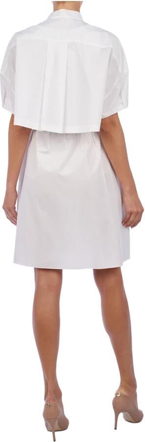 Emporio Armani Innovatieve Gelaagde Jurk met Elastische Taille White Dames - Foto 5