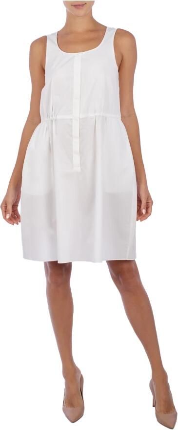 Emporio Armani Innovatieve Gelaagde Jurk met Elastische Taille White Dames - Foto 3