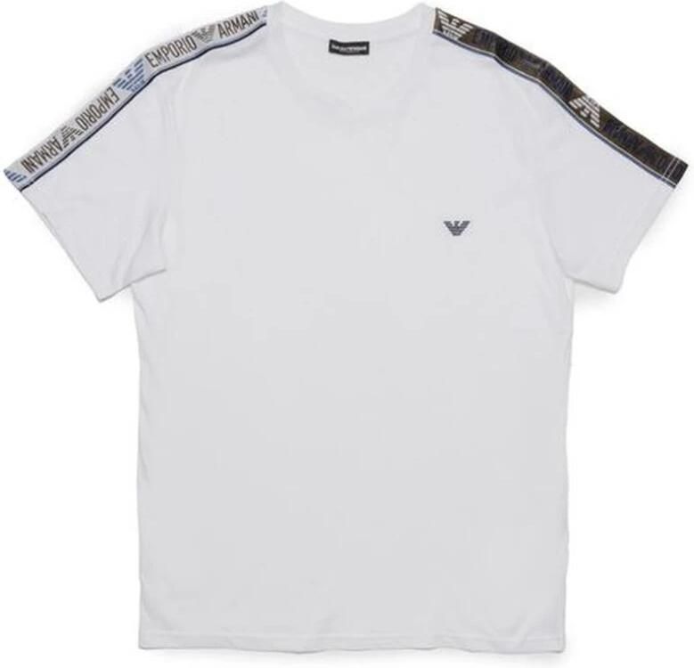Emporio Armani Katoenen Heren T-shirt Lente Zomer Collectie White Heren - Foto 4
