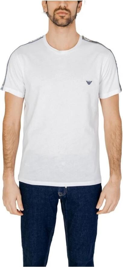 Emporio Armani Katoenen Heren T-shirt Lente Zomer Collectie White Heren - Foto 3