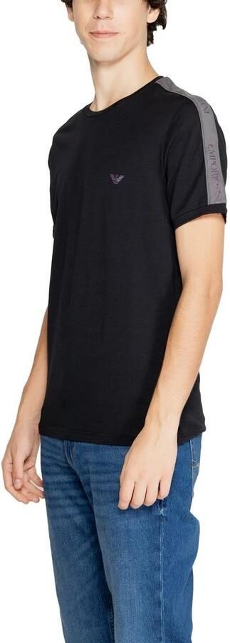 Emporio Armani Katoenen Heren T-shirt Herfst Winter Collectie Black Heren