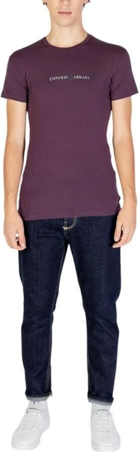 Emporio Armani Katoenen Heren T-shirt Herfst Winter Collectie Purple Heren - Foto 3