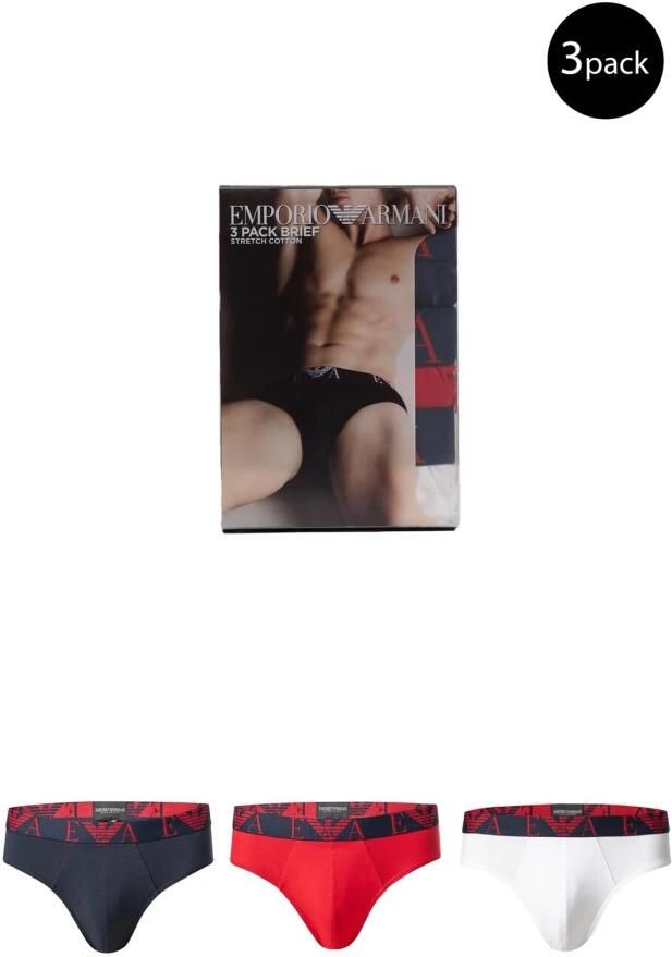 Emporio Armani Rode Katoenen Ondergoed Collectie Herfst Winter Multicolor Heren - Foto 2