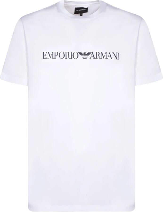 Emporio Armani Katoenen T-shirt met korte mouwen White Heren