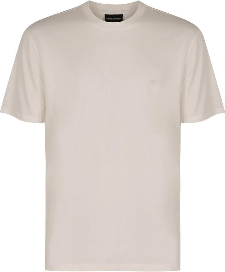 Emporio Armani Katoenen T-shirt met toon-op-toon print White Heren - Foto 10