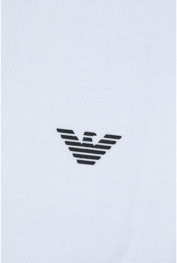 Emporio Armani Polo Shirt met Contrastbies Wit Katoen White Heren - Foto 1
