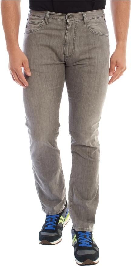 Emporio Armani Klassieke Straight Leg Denim Broek Gray Heren - Foto 5