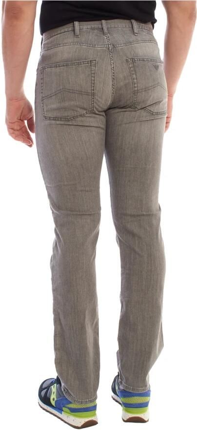 Emporio Armani Klassieke Straight Leg Denim Broek Gray Heren - Foto 3