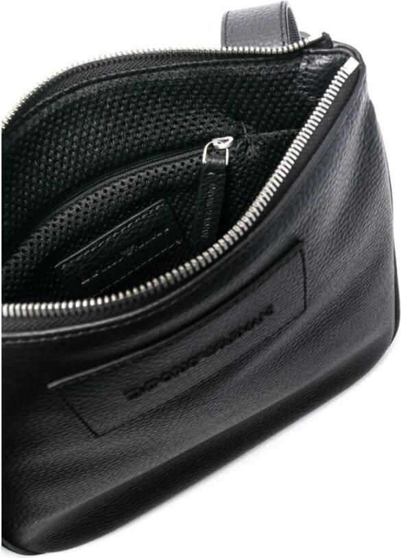 Emporio Armani Zwarte Leren Schoudertas Model Y4M252 Black Heren - Foto 3