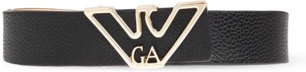 Emporio Armani Zwart Leren Logo-Gesp Riem Black Dames - Foto 5