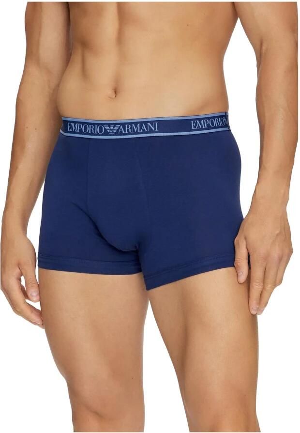 Emporio Armani Blauw Katoenen Ondergoed Collectie Herfst Winter Blue Heren - Foto 2