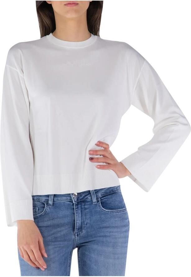 Emporio Armani Lichte Crewneck Sweater Ivoor Beige Dames - Foto 3