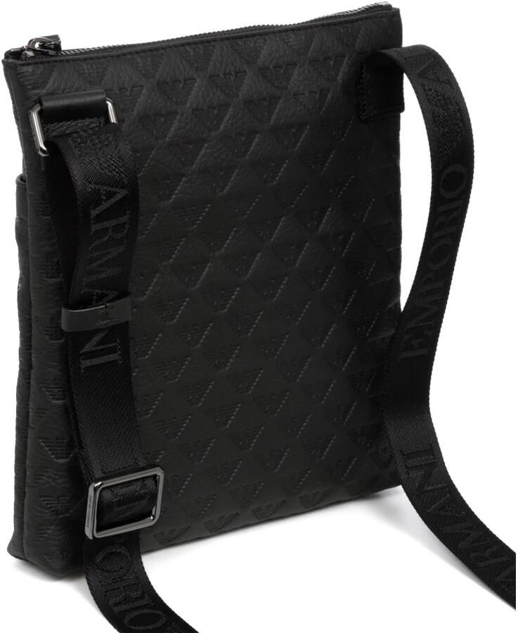 Emporio Armani Logo Crossbody Tas met Verstelbare Band Black Heren - Foto 2