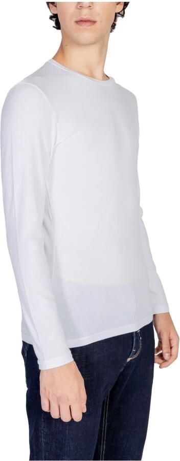 Emporio Armani Stretch Logo Geborduurd T-shirt Wit White Heren - Foto 7