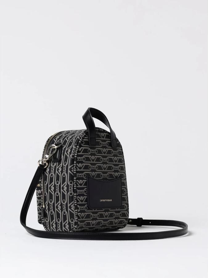 Emporio Armani Monogram Crossbody Tas met Ritssluiting Black Dames - Foto 5