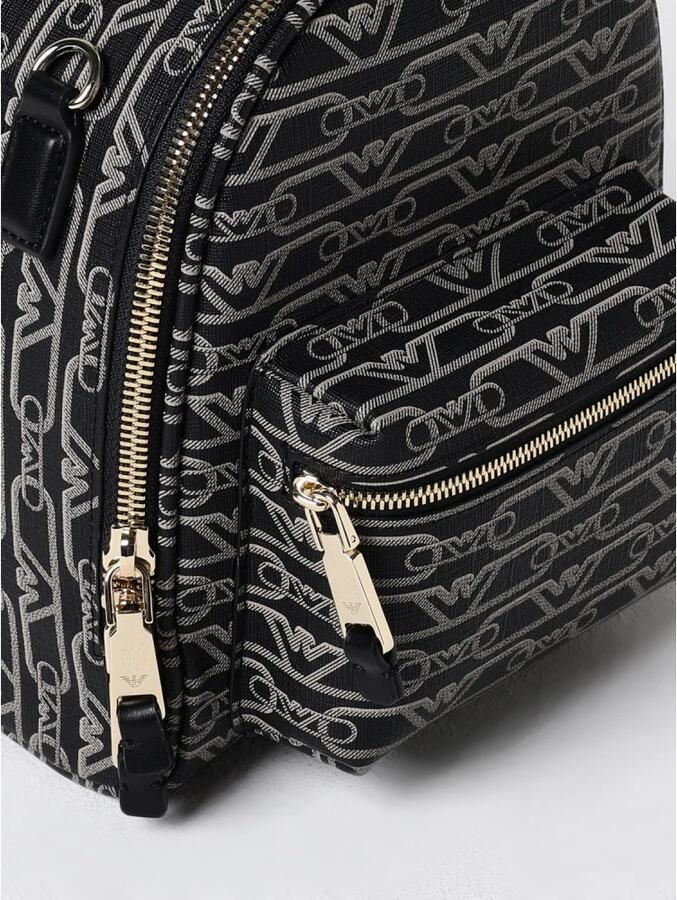 Emporio Armani Monogram Crossbody Tas met Ritssluiting Black Dames - Foto 4