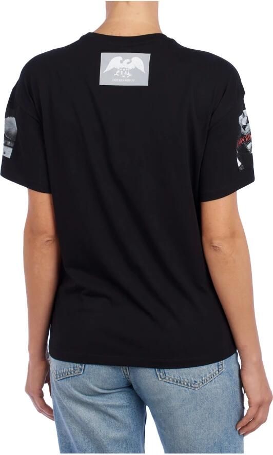 Emporio Armani Moderne Grafische Print Korte Mouw T-shirt Black Dames - Foto 3