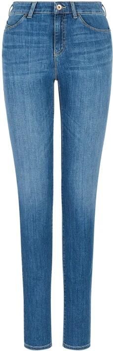 Emporio Armani Dames Slim-Fit High-Waisted Jeans met Logo Blue Dames - Foto 2