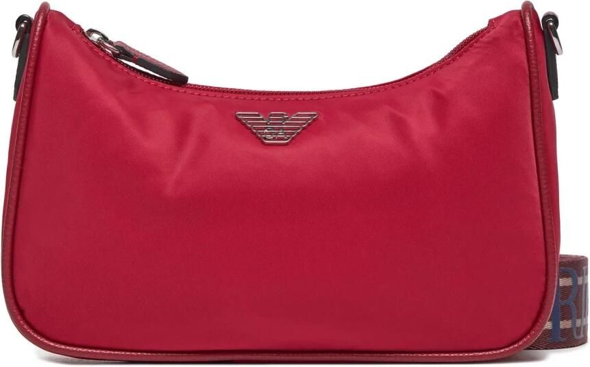Emporio Armani Nylon Adelaar Plaque Rits Schoudertas Red Dames - Foto 3