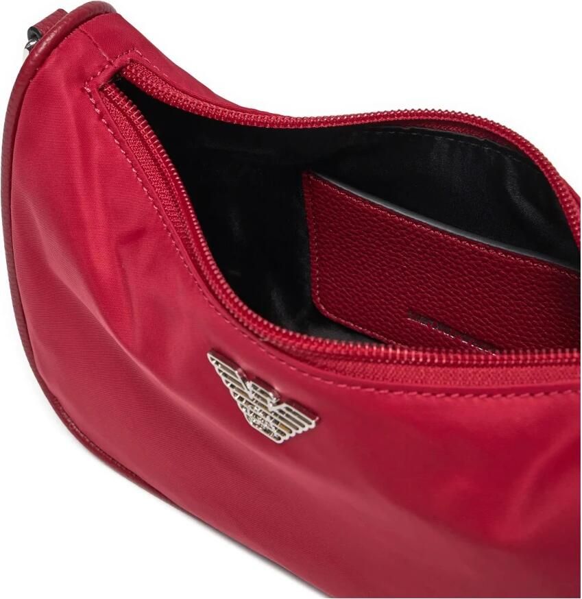 Emporio Armani Nylon Adelaar Plaque Rits Schoudertas Red Dames - Foto 4