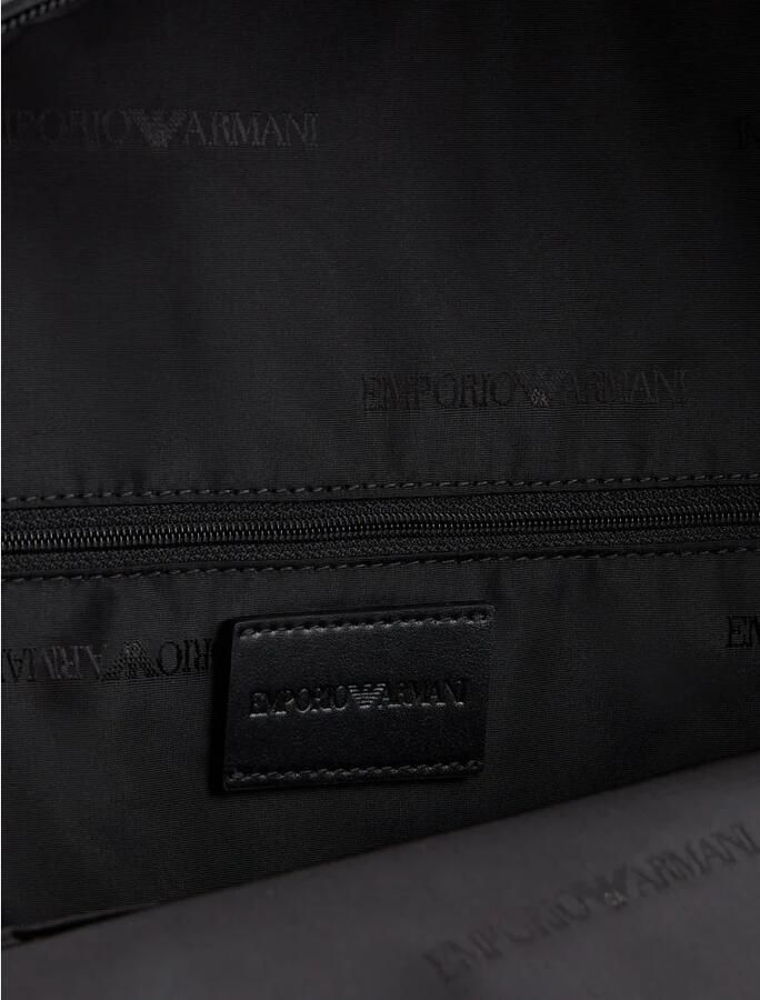 Emporio Armani Zwarte Nylon Rugzak Stijlvol en Functioneel Black Heren