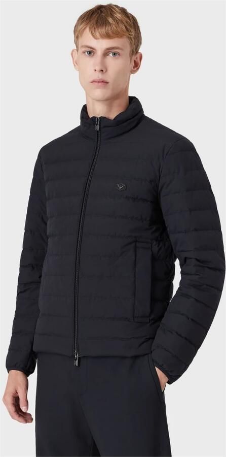 Emporio Armani Paddedylon Hoge Kraag Zwarte Puffer Jas Black Heren - Foto 11