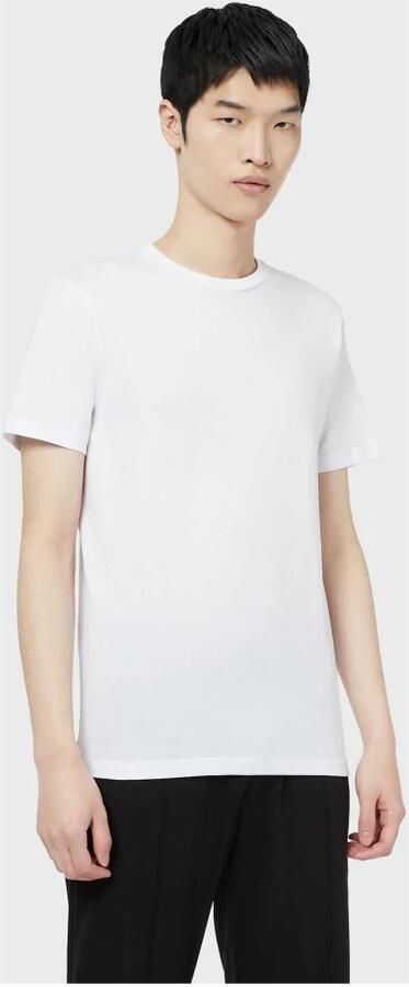 Emporio Armani Witte Crew-neck T-shirt Regular Fit White Heren - Foto 4