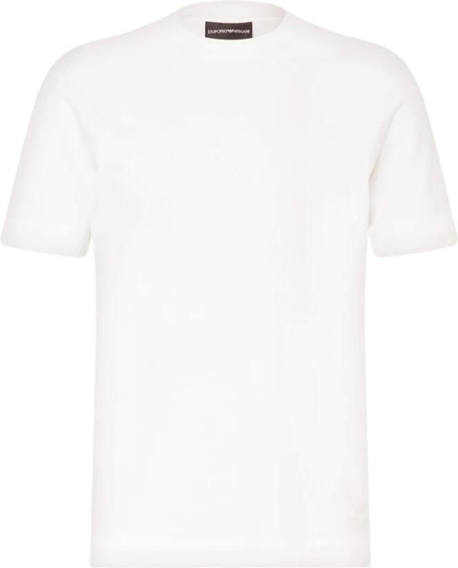 Emporio Armani Katoenen T-shirt met toon-op-toon print White Heren - Foto 5