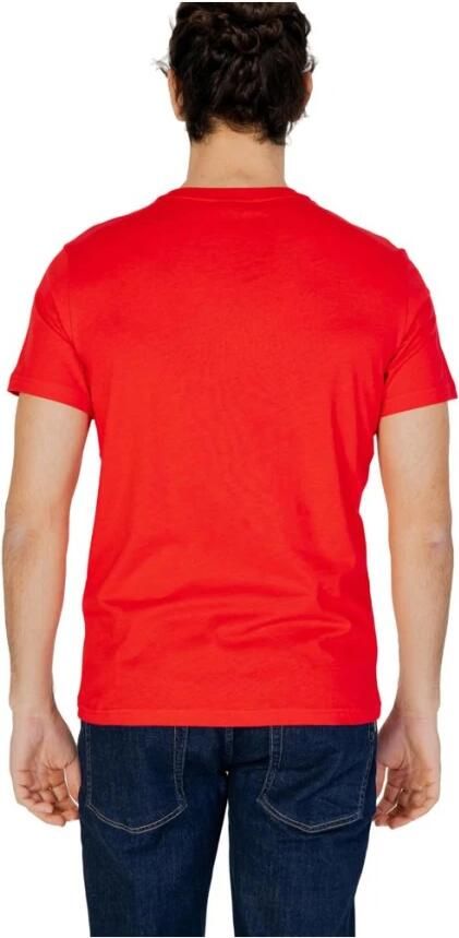 Emporio Armani Rode Katoenen Heren T-shirt Lente Zomer Collectie Red Heren - Foto 2