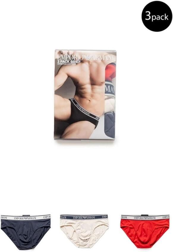 Emporio Armani Rode Katoenen Ondergoed Collectie Lente Zomer Multicolor Heren - Foto 4