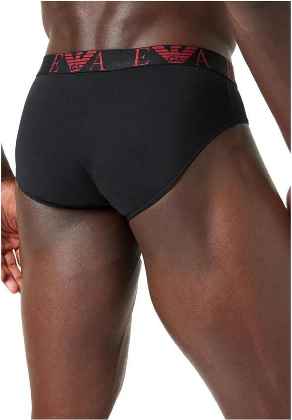 Emporio Armani Rode Katoenen Ondergoed Collectie Herfst Winter Multicolor Heren - Foto 3