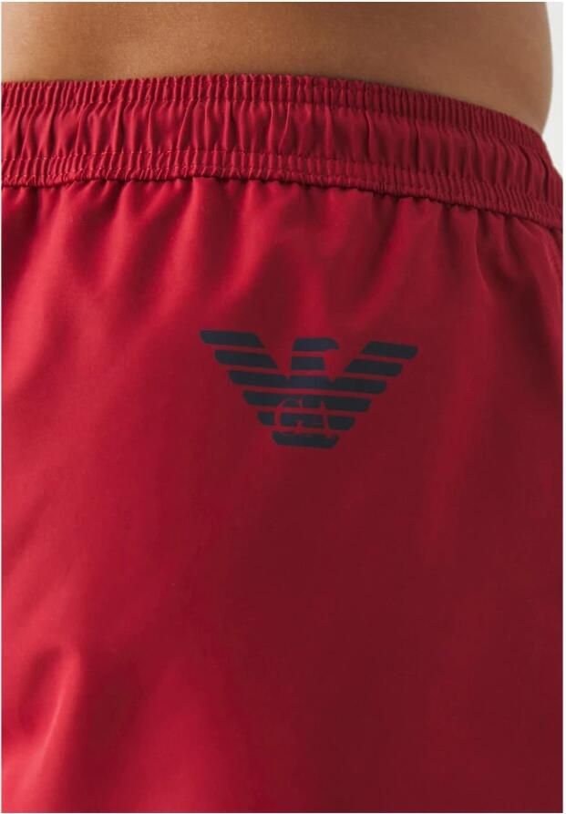 Emporio Armani Rode Logo Zwemshorts Red Heren