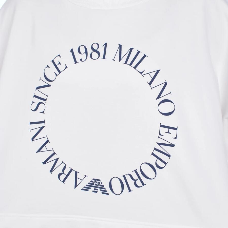Emporio Armani Ronde hals Casual Sweatshirt White Dames