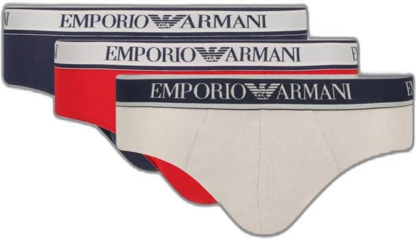Emporio Armani Rode Katoenen Ondergoed Collectie Lente Zomer Multicolor Heren - Foto 7