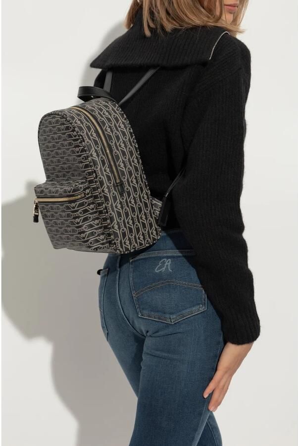 Emporio Armani Stijlvolle Rugzak van Synthetisch Leer met Logo Black Dames - Foto 5