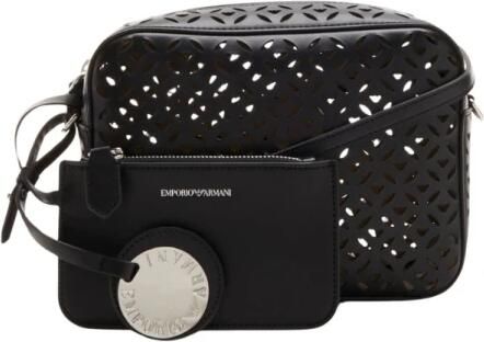 Emporio Armani Geperforeerd Ontwerp Zwarte Schoudertas Black Dames - Foto 4