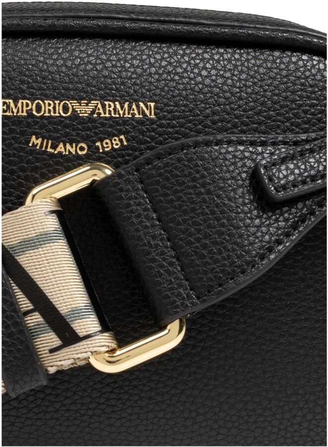 Emporio Armani Zwarte Mini Tas met Verstelbare Band en Logo Lettering Black Dames - Foto 3