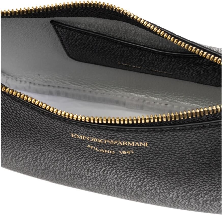 Emporio Armani Zwarte Mini Baguette met Verstelbare Band Black Dames