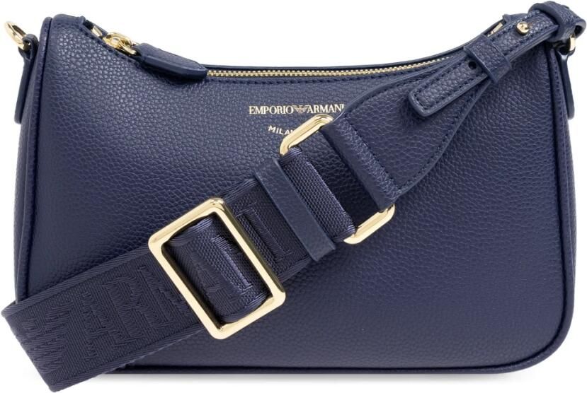 Emporio Armani Blauwe Baguette met Verstelbare Band en Logo Belettering Blue Dames - Foto 10