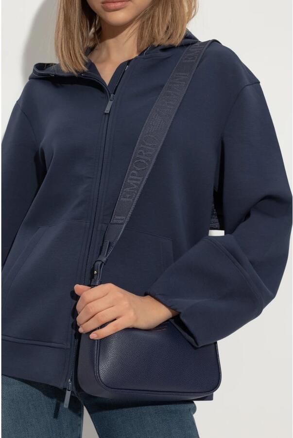 Emporio Armani Blauwe Baguette met Verstelbare Band en Logo Belettering Blue Dames - Foto 6